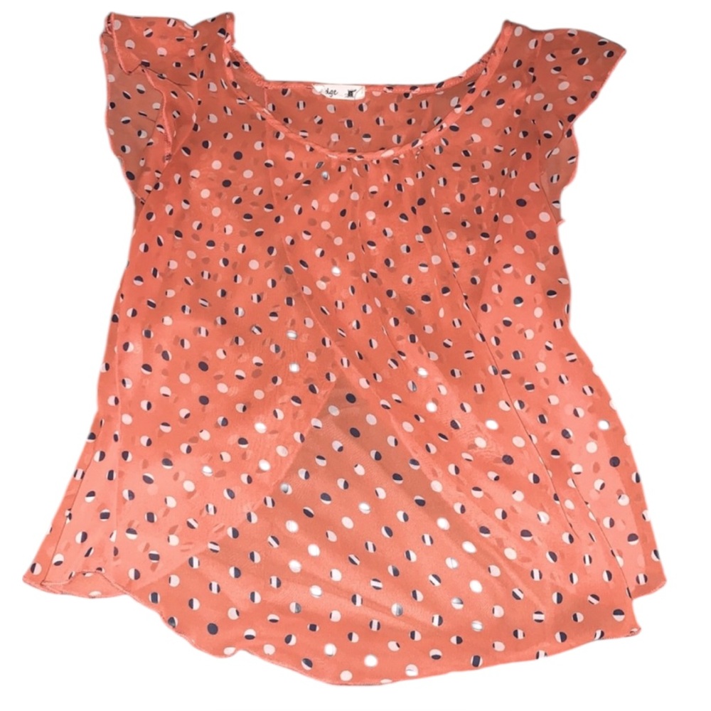 Edge Crossover Drapey, Flutter Sleeve Blouse